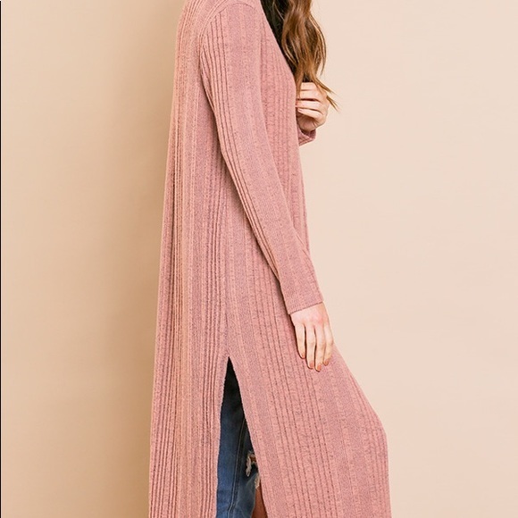 Umgee sweater duster dusty pink - Picture 2 of 4
